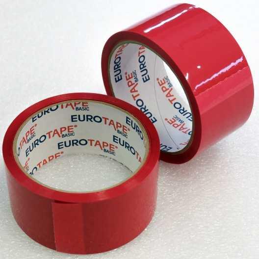 Lepící páska červená, šíře 48mm, návin 60m