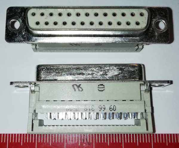 09663187500 - D Sub Connector, DB25, Standard, Receptacle, 25 Contacts, DB, IDC / IDT