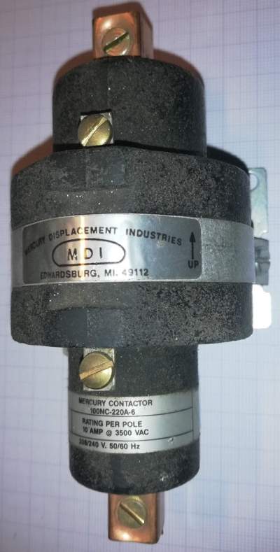100NC-220A-6 .. MERCURY CONTACTOR 10AMP/3500VAC,  COIL 208-240V/50-60HZ  .. cena na dotaz / price on request