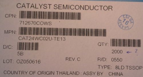 CAT24WC02U-TE13 - Serial E2PROM .. cena na dotaz / price on request