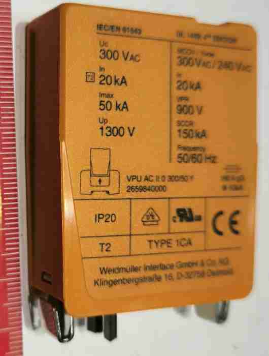2659840000 - VPU AC II 0 300/50 Y - Přepěťová ochrana Weidmuller