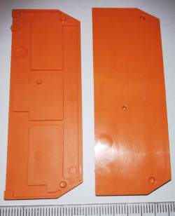 281-326  .. WAGO END PLATE, RAIL MOUNTED TERMINAL BLOCK .. balení 25ks za 100Kč