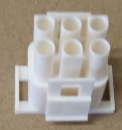 350715-4 - Universal MATE-N-LOK, Rectangular Power Connectors, Housing, Plug, Wire-to-Board / Wire-to-Wire, 6 Position, 6.35mm [.25in] Centerline, Wire & Cable