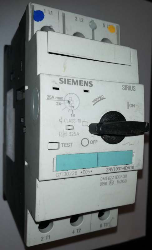 Siemens 3RV1031-4DA10 výkonový vypínač  18-25 A .. použitý / used  .. cena na dotaz / price on request