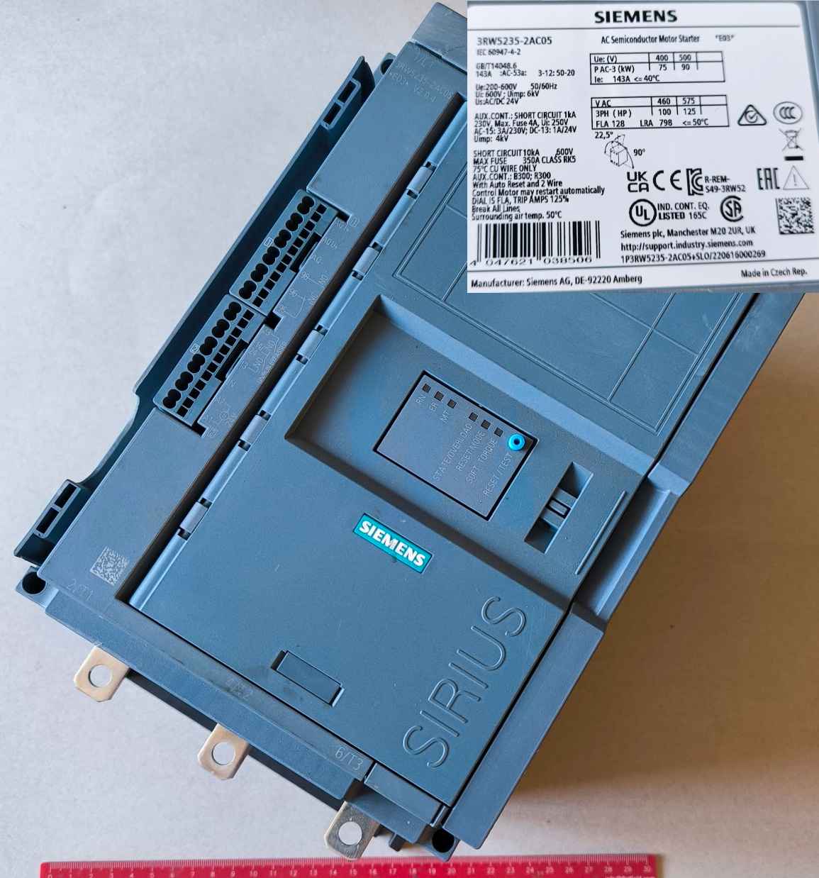 3RW5235-2AC05 - Siemens 3RW52 Soft Starter 600V ac, 160 kW, 3 Phase   .. cena na dotaz / price on request