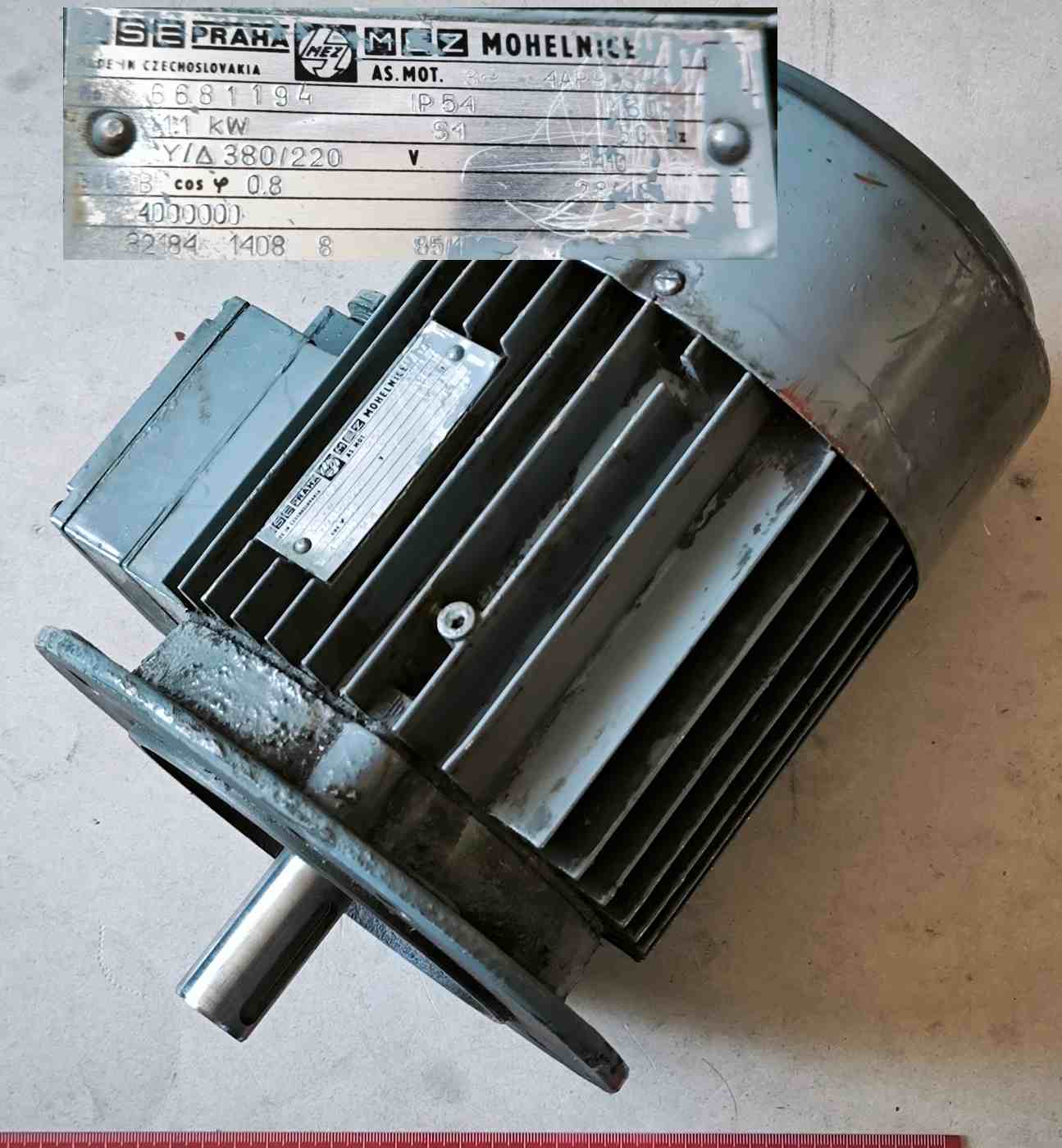 4AP90S-4 - MEZ - Elektromotor,  1,1kW,1410 ot, .. z demontáže, otestován