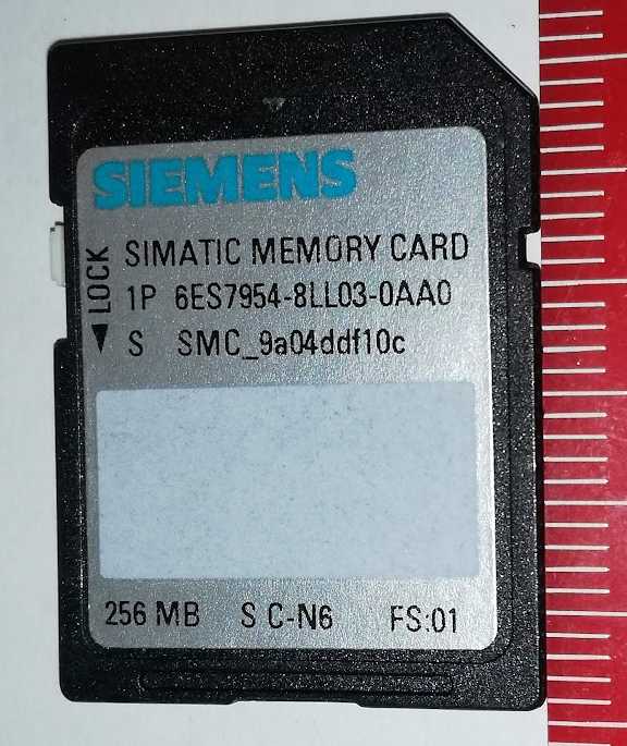 6ES7954-8LL03-0AA0 - SIMATIC S7, memory card for S7-1x00 CPU, 3, 3V Flash, 256 MB   .. cena na dotaz / price on request