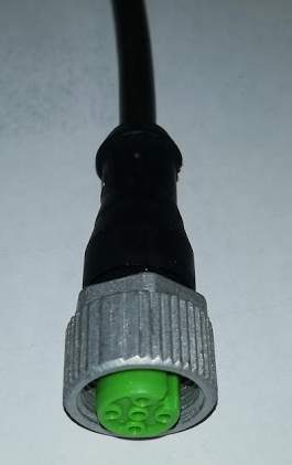 7000-12221-6540300 - PUR 4x0.34 bk UL/CSA+robot+drag chain 3m - M12 female 0° with cable