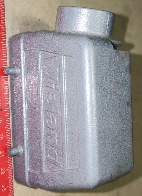 CONNECTOR HOUSING 90X40MM CABLE ENTRY 9MM 703501628 WIELAND .. použitý / used .. provedení dle foto (003)