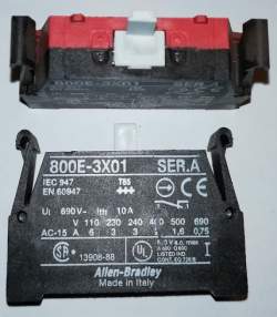 Allen Bradley 800E-3X01 Contact Block 800E3X01 red  .. cena na dotaz / price on request