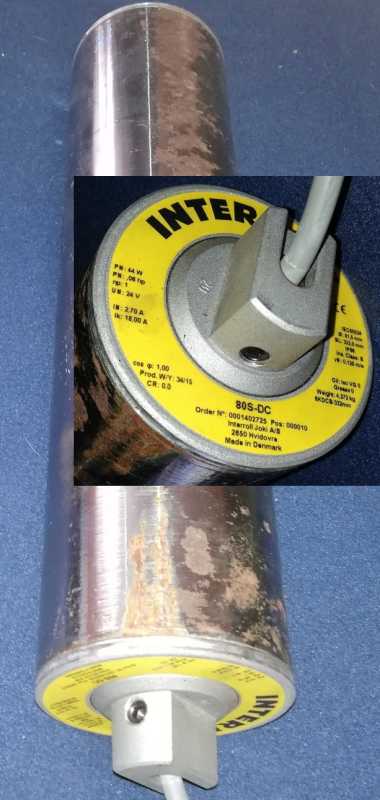 80S-DC INTERROLL Drum motor 24V 44W  použitý / used