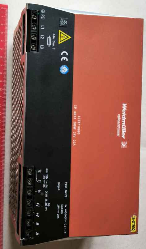 Zdroj spínaný 3f 24VDC 20A (CP SNT3 500) 3x400VAC ECOLINE, 110xš228x125mm (8708710000)  .. použitý / used
