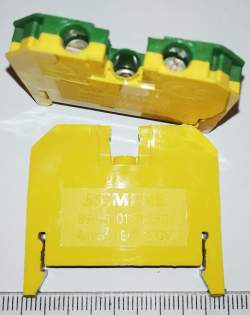 8WA1011-1PG11 - Svorka řadová - 4mm2,žluto/zelená 32A/800V,  ... balení 10ks za 80Kč