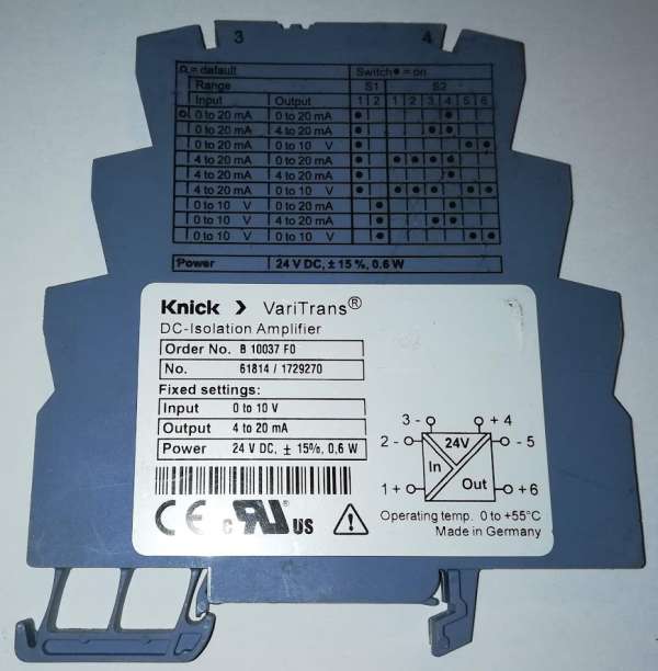 KNICK VariTrans B10037F0 .. použitý / used .. cena na dotaz / price on request