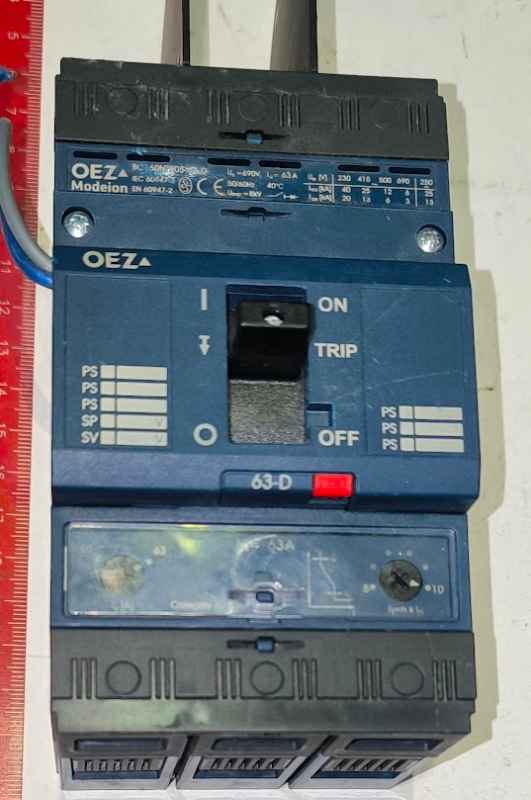 3F Modeion výkonový jistič OEZ BC160NT305-63-D 63A ... z demontáže .. použitý / used   .. cena na dotaz / price on request