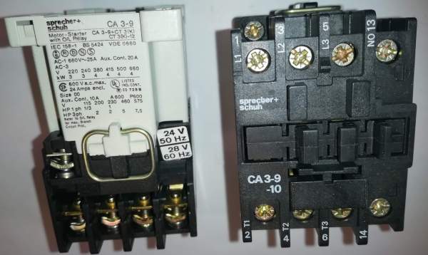 stykač CA3-9-10 24V/50Hz, 28V/60Hz Sprecher-Schuh.. cena na dotaz / price on request