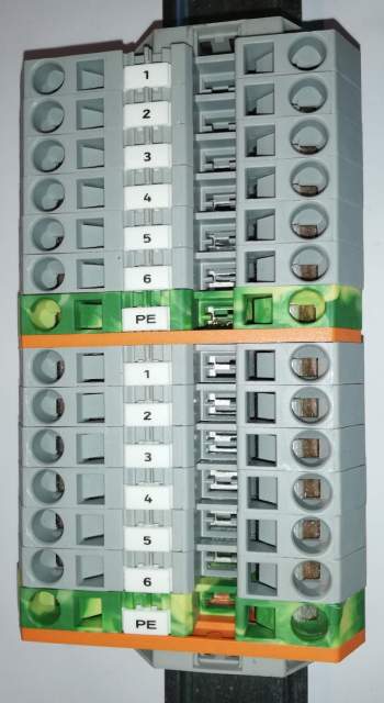 CEA303MP - sestava WAGO svorek na DIN lištu, lišta 29m