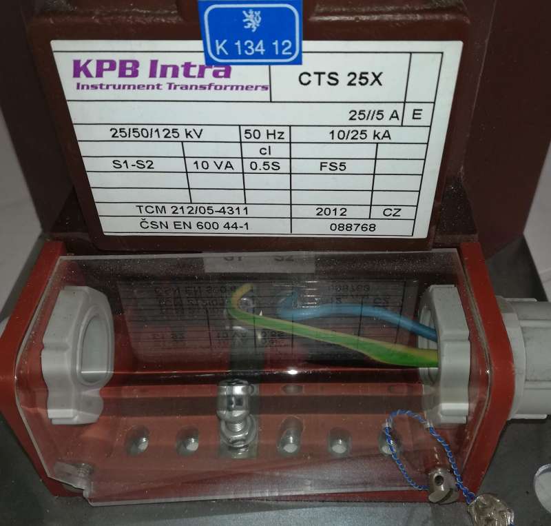 Přístrojový transformátor proudu podpěrný CTS 25X  KPB Intra , z demontáže ..  cena na dotaz / price on request