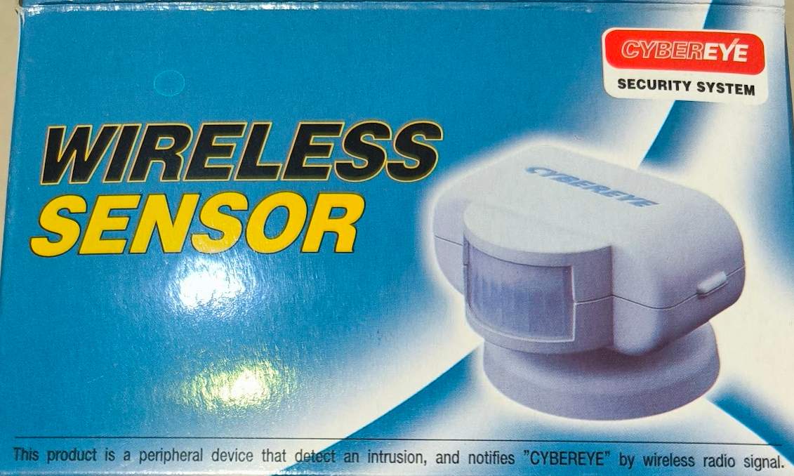 Wireless sensor  k alarmu, 433MHz,  ze systému cyberEYE, určeno na náhradní díly, viz foto, uvnitř IO HDR433M
