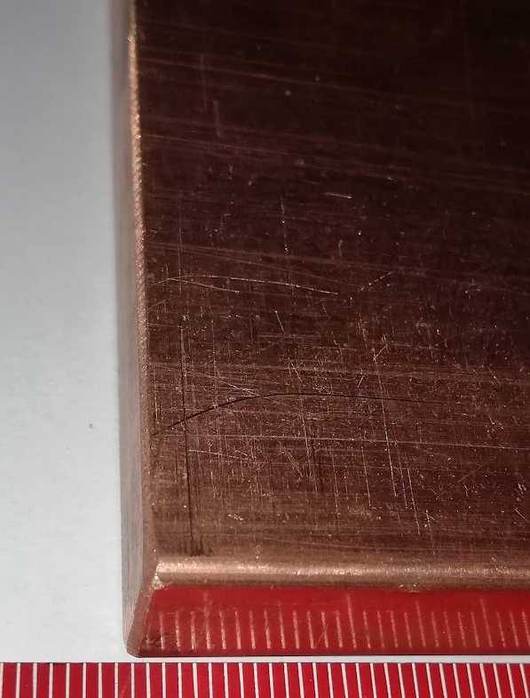 lišta  Cu 450x120x12mm,  cca5,7 kg Cu