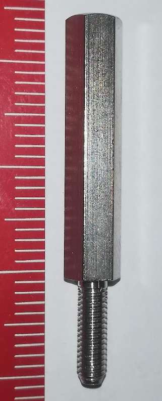 není skladem - DA5M3X25 - Distanční sloupek, výška 25mm, M3 matka/šroub ..  balení  50ks za 90Kč