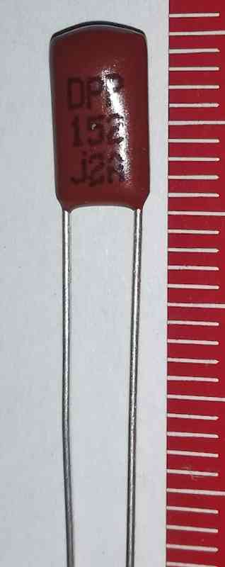 C 1n5/100V PP svítkový DEKI-03152J2A1A, RM5 .. balení 500ks za 190Kč