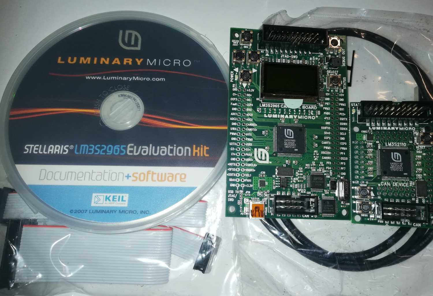 EKK-LM3S2965 .. TI Development Boards & Kits - ARM STELLARIS CAN EVAL KIT W/KEIL (MDK-ARM)