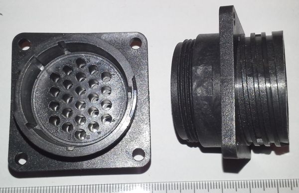 plast 206838-1-AMP 24pin - Without Pin Contacts