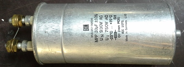 C MPP 33uF 930V/750V, nutno otestovat .. cena na dotaz
