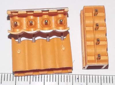 není skladem - svorkovnice 5mm - 4piny ... balení 39ks za 50Kč