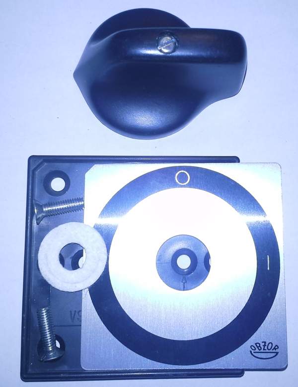 štítek OBZOR 0-1 s knoflíkem NSC/5, sada, nepoužité