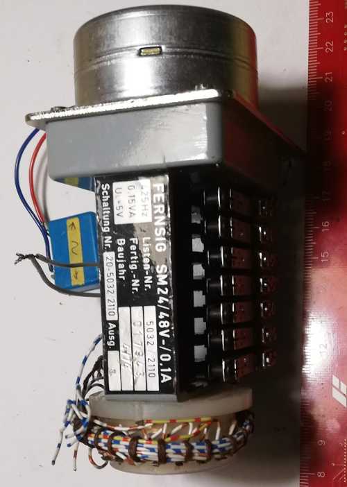 programátor FERNSIG-SM24/48V-/0,1A, 7 kontakttů , s motorkem,  starší, z demontáže   .. cena na dotaz / price on request