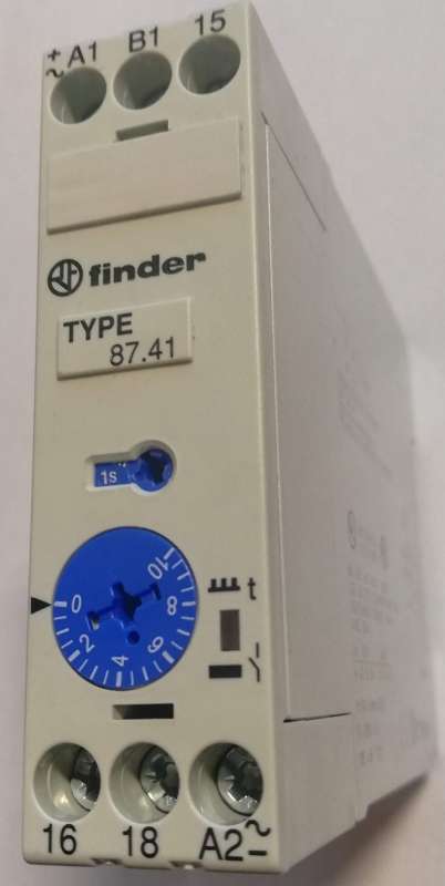 87.41.0.240.0000 - Time Lag Relay 8A 250V 1CO Signal OFF Delay, Finder .. cena na dotaz / price on request