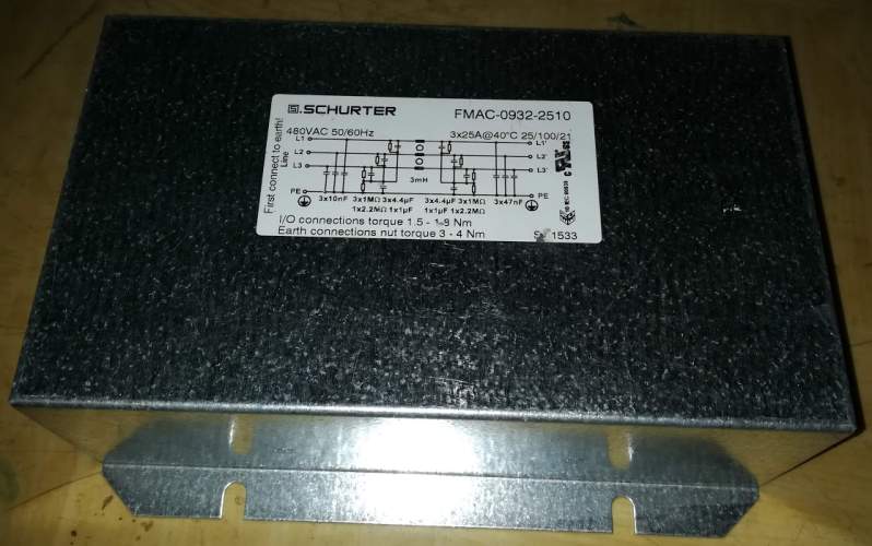 FMAC-0932-2510   Schurter Power Line Filters FMAC Input filter 3-phase 25A