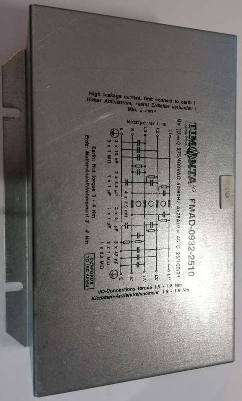 FMAD-0932-2510 TIMONTA Power Line Filters FMAC Input filter 3-phase 25A