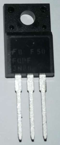 FQPF3N80 - 800V N-Channel MOSFET .. balení 20ks za 90Kč