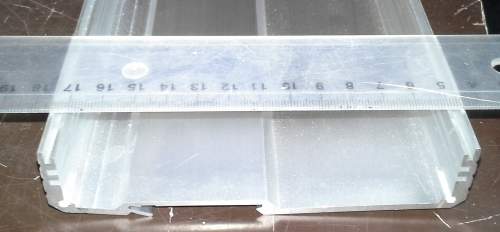 není skladem - hlinikový profil 130x25mm délka 415mm