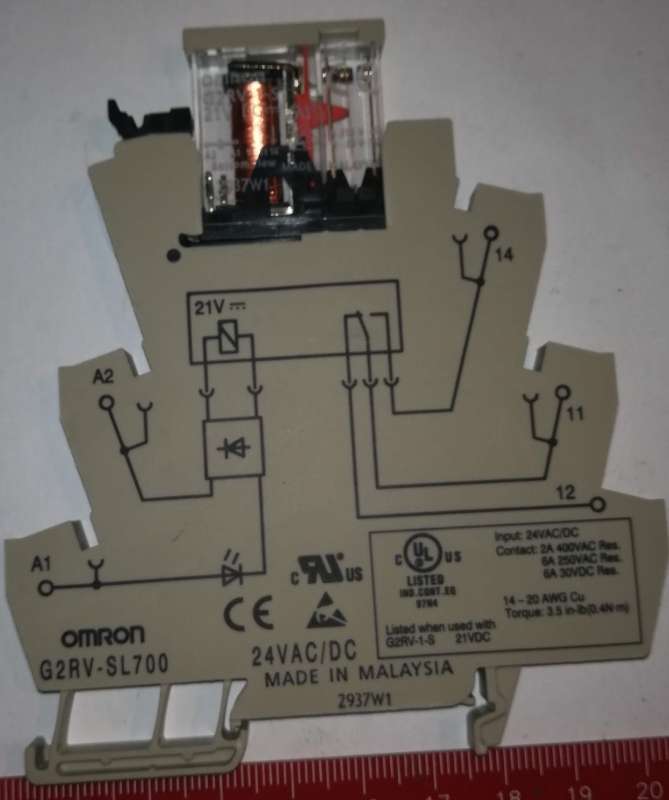 patice G2RV-SL700 + relé G2RV-1-S-21Vdc   .. cena na dotaz / price on request