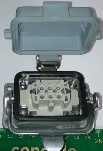 HAN-E6F s víkem HARTING 16A 380V -  použitý / used