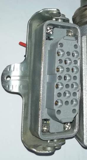 HAN-D25F   HARTING 10A 250V -  použitý / used, samice, osazeno 16pin