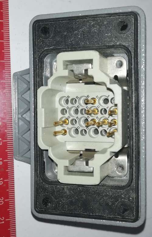 konektor HARTING   použitý / used, částečně osazen (007)