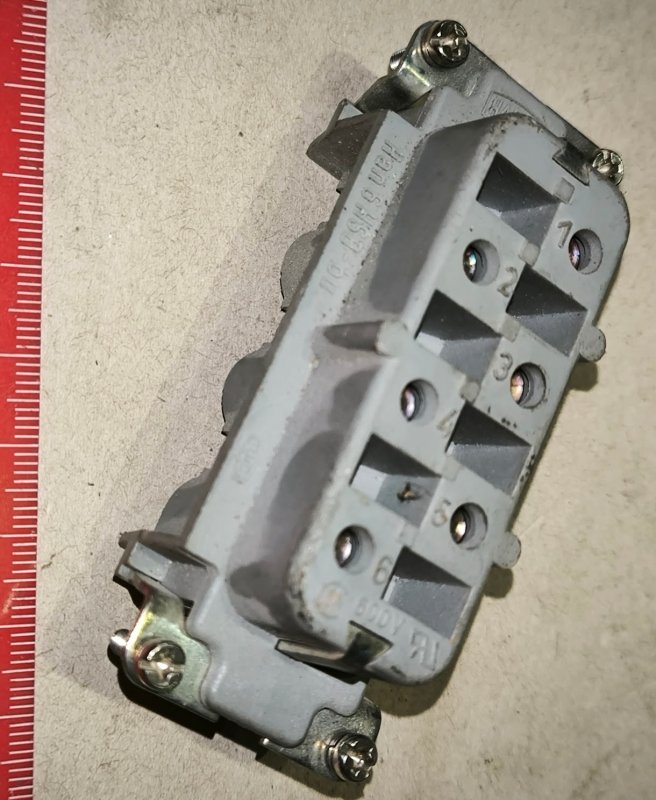 HARTING HAN6HSB Receptacle Housing 35A .. použitý / used .. provedení dle foto (027) samice