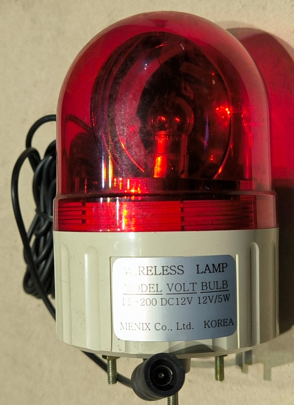 Wireless Lamp LP-200, 12Vdc 5W - ze systému cyberEYE .. určeno na ND - dle foto, výška 130mm, průměr 85mm
