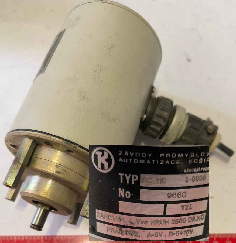 Inkrementální rotační snímač IRC110 2500 + konektor  .. použitý / used .. cena na dotaz / price on request