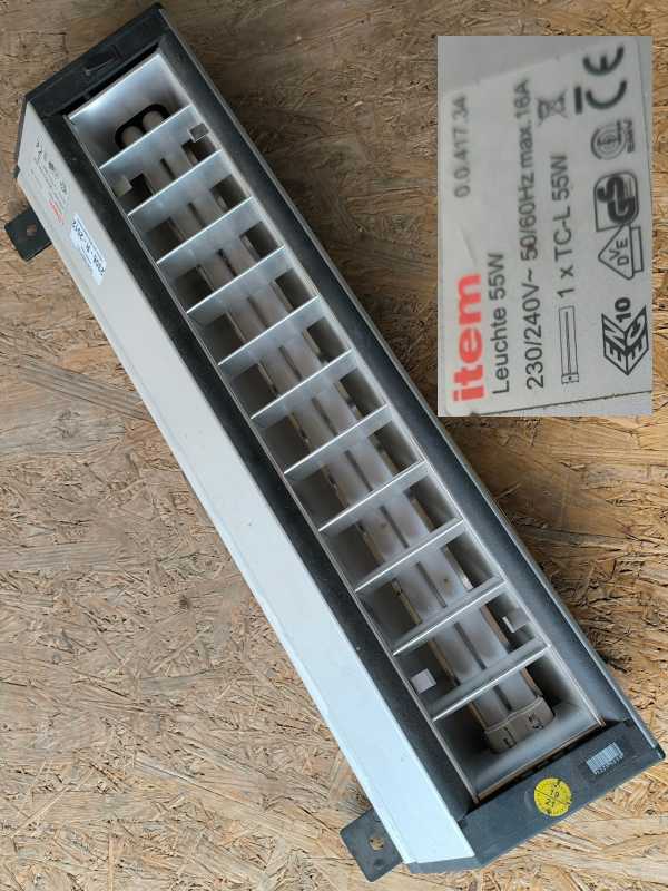 zařívkové světlo dle foto - ITEM 0.0.417.34 Leuchte 55W .. netestováno, určeno na náhradní díly