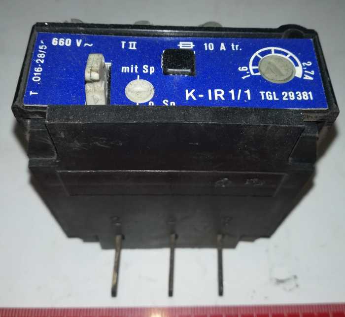 K-IR1/1 TGL29381 - 2,7A ..  cena na dotaz / price on request