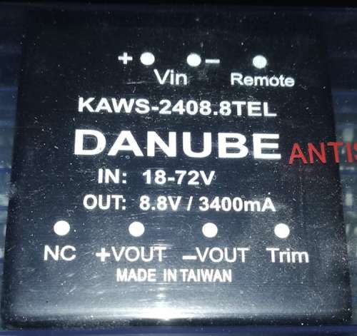 KAWS-2408.8TEL DC/DC měnič 18-72V  8.8V/3400mA .. cena na dotaz / price on request