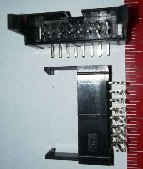 KLS1-202E-16-R-B  2.54mm Pitch Box Header Connector With Latch .. balení 10ks za 50Kč