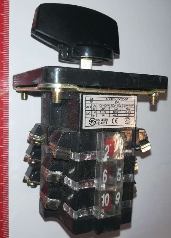 přepínač KSC4519 cam switch 8 poloh