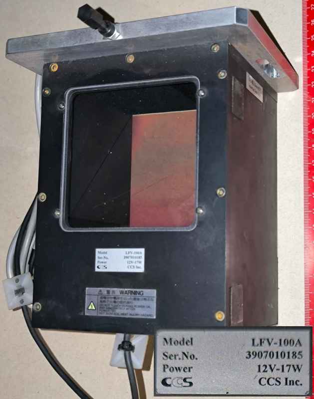 CCS LFV-100A Machine Vision On-Axis Diffuse LED light, 12 VDC, RED  .. použitý / used  .. cena na dotaz / price on request